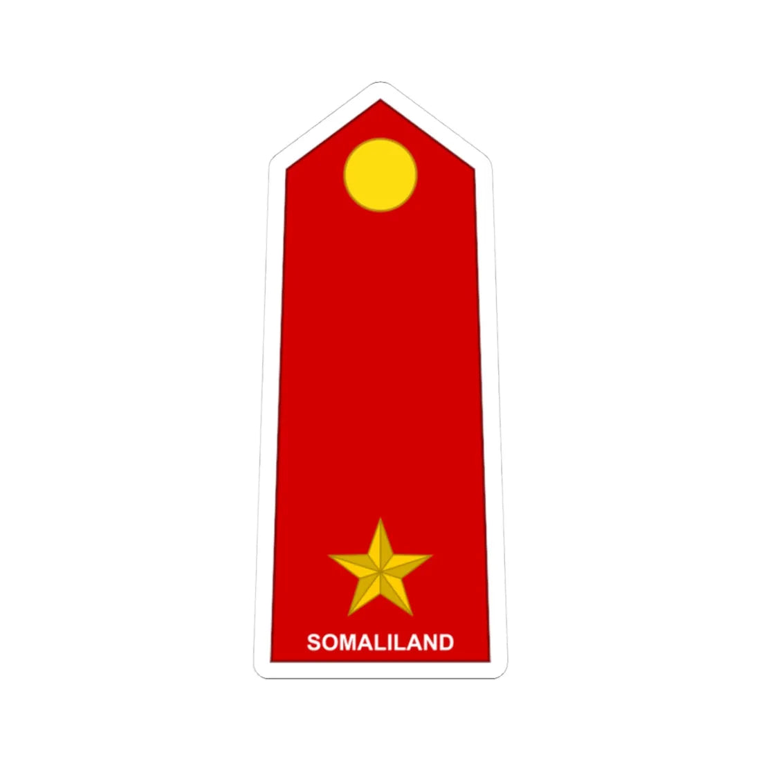 Somaliland Army OF 1a (Mali) (Military Rank) STICKER Vinyl Kiss-Cut Decal 3 Inch White - The Sticker Space