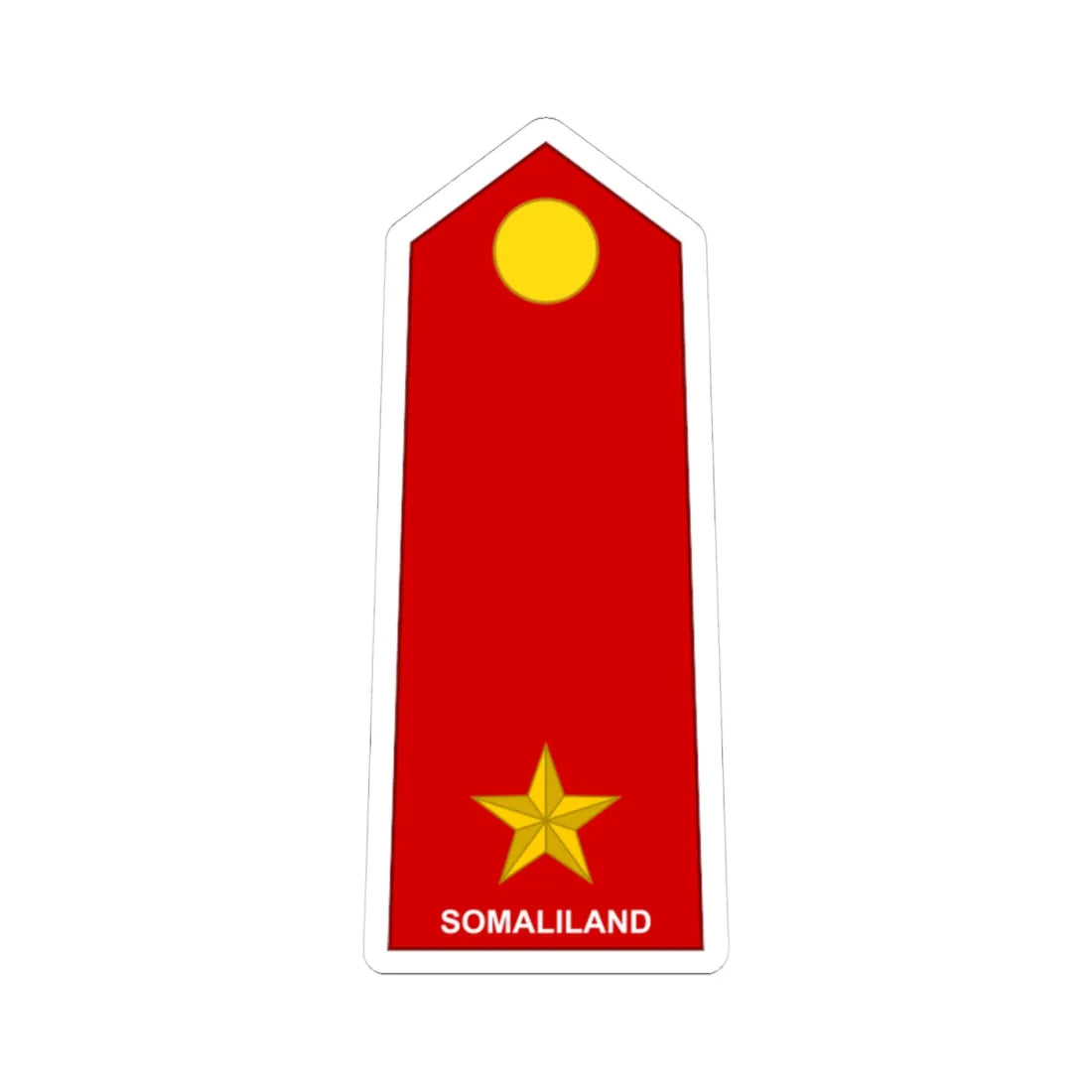 Somaliland Army OF 1a (Mali) (Military Rank) STICKER Vinyl Kiss-Cut Decal 4 Inch White - The Sticker Space