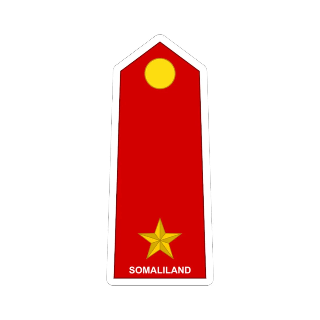 Somaliland Army OF 1a (Mali) (Military Rank) STICKER Vinyl Kiss-Cut Decal 6 Inch White - The Sticker Space