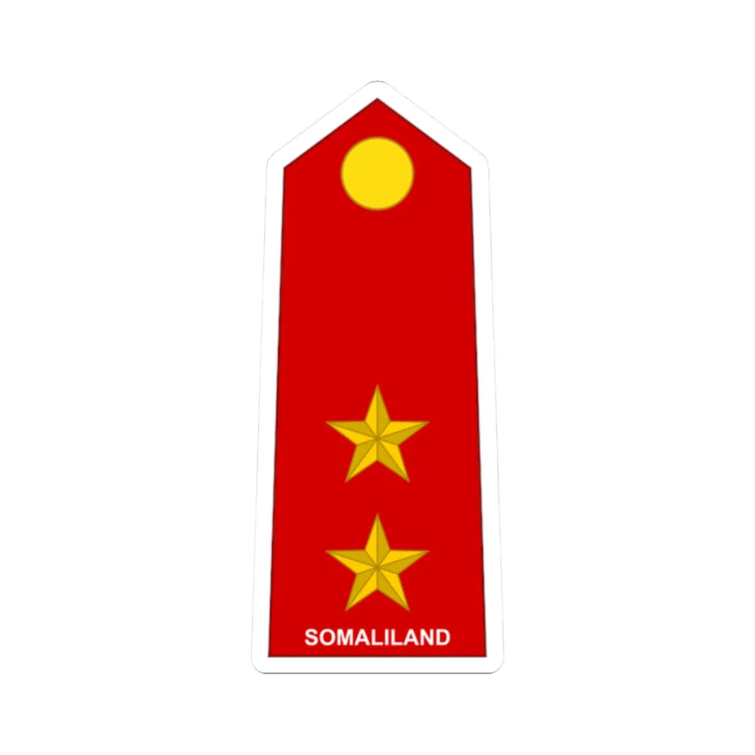 Somaliland Army OF 1b (Mali) (Military Rank) STICKER Vinyl Kiss-Cut Decal 2 Inch White - The Sticker Space
