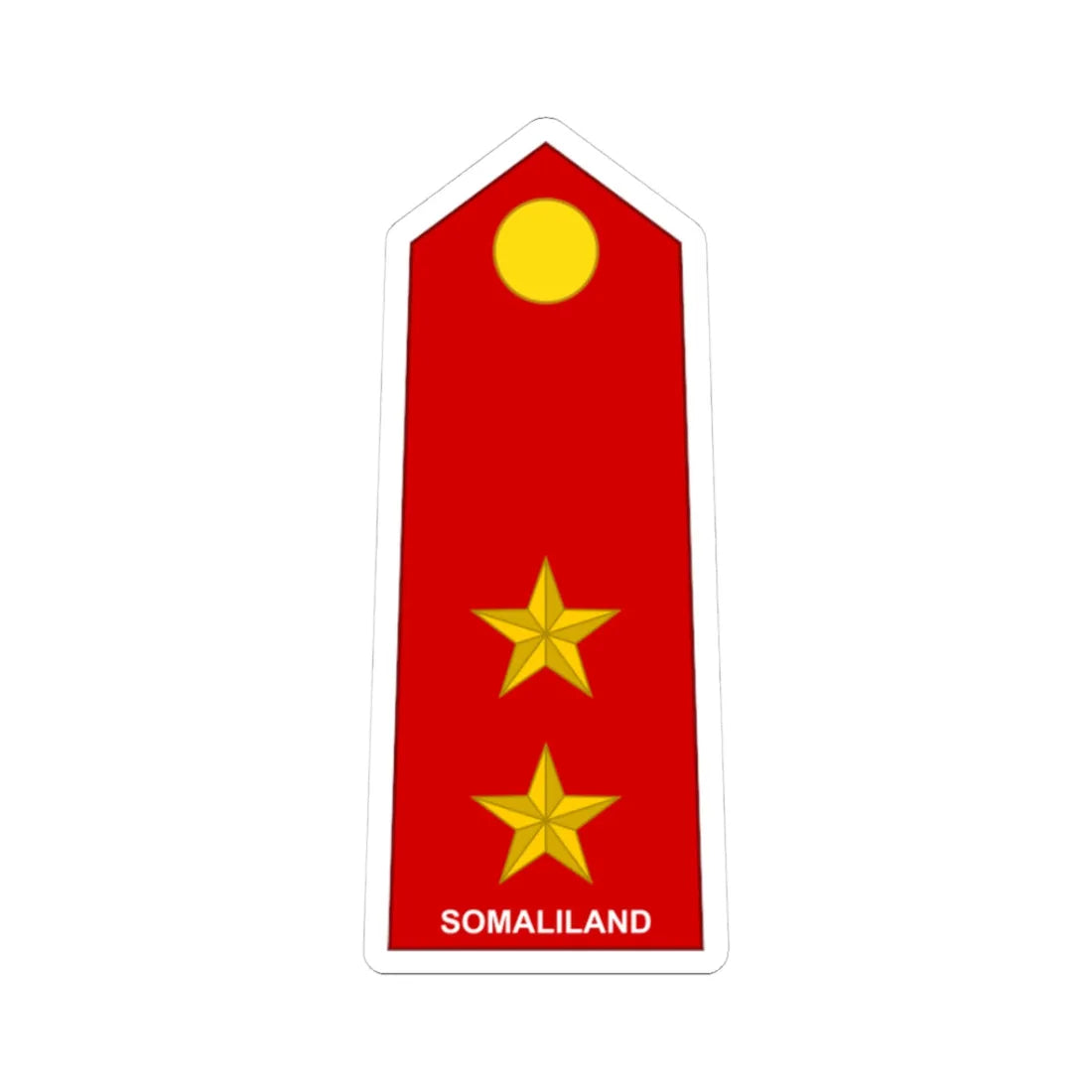 Somaliland Army OF 1b (Mali) (Military Rank) STICKER Vinyl Kiss-Cut Decal 3 Inch White - The Sticker Space