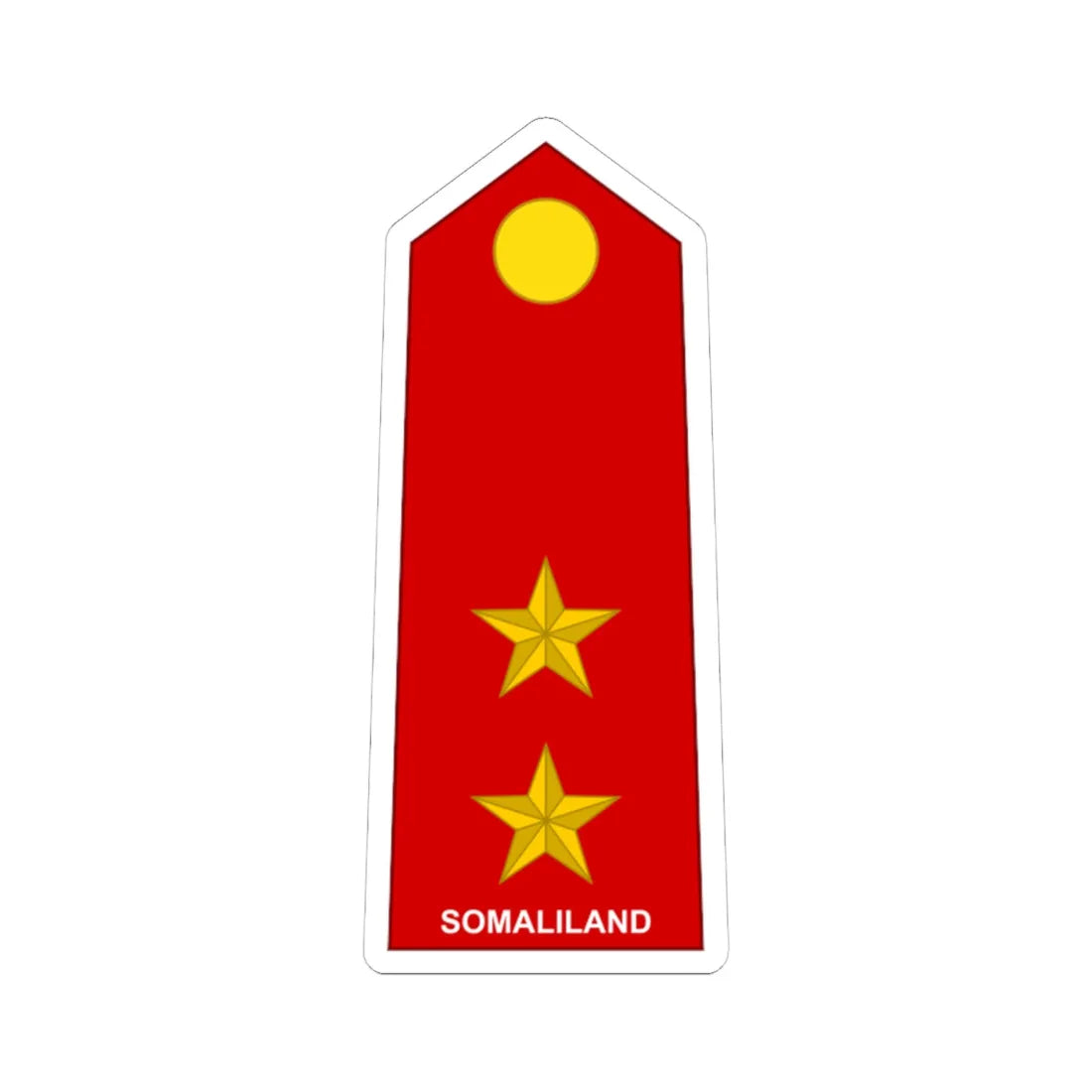Somaliland Army OF 1b (Mali) (Military Rank) STICKER Vinyl Kiss-Cut Decal 6 Inch White - The Sticker Space