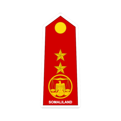 Somaliland Army OF 5 (Mali) (Military Rank) STICKER Vinyl Kiss-Cut Decal 2 Inch White - The Sticker Space