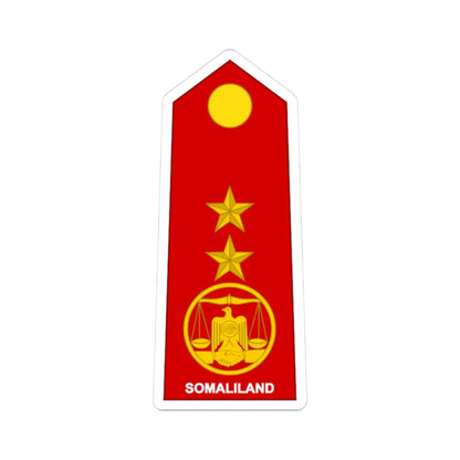 Somaliland Army OF 5 (Mali) (Military Rank) STICKER Vinyl Kiss-Cut Decal 3 Inch White - The Sticker Space