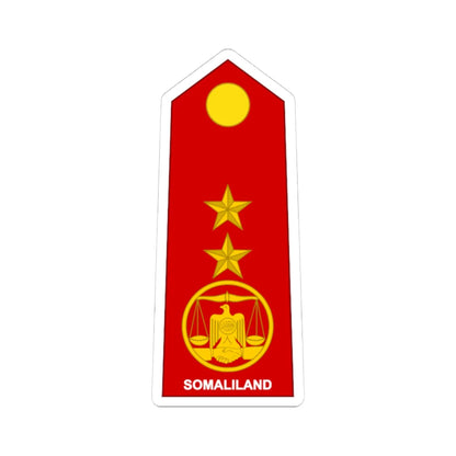Somaliland Army OF 5 (Mali) (Military Rank) STICKER Vinyl Kiss-Cut Decal 4 Inch White - The Sticker Space