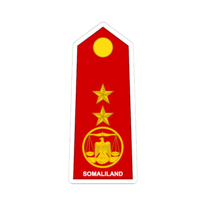 Somaliland Army OF 5 (Mali) (Military Rank) STICKER Vinyl Kiss-Cut Decal 6 Inch White - The Sticker Space