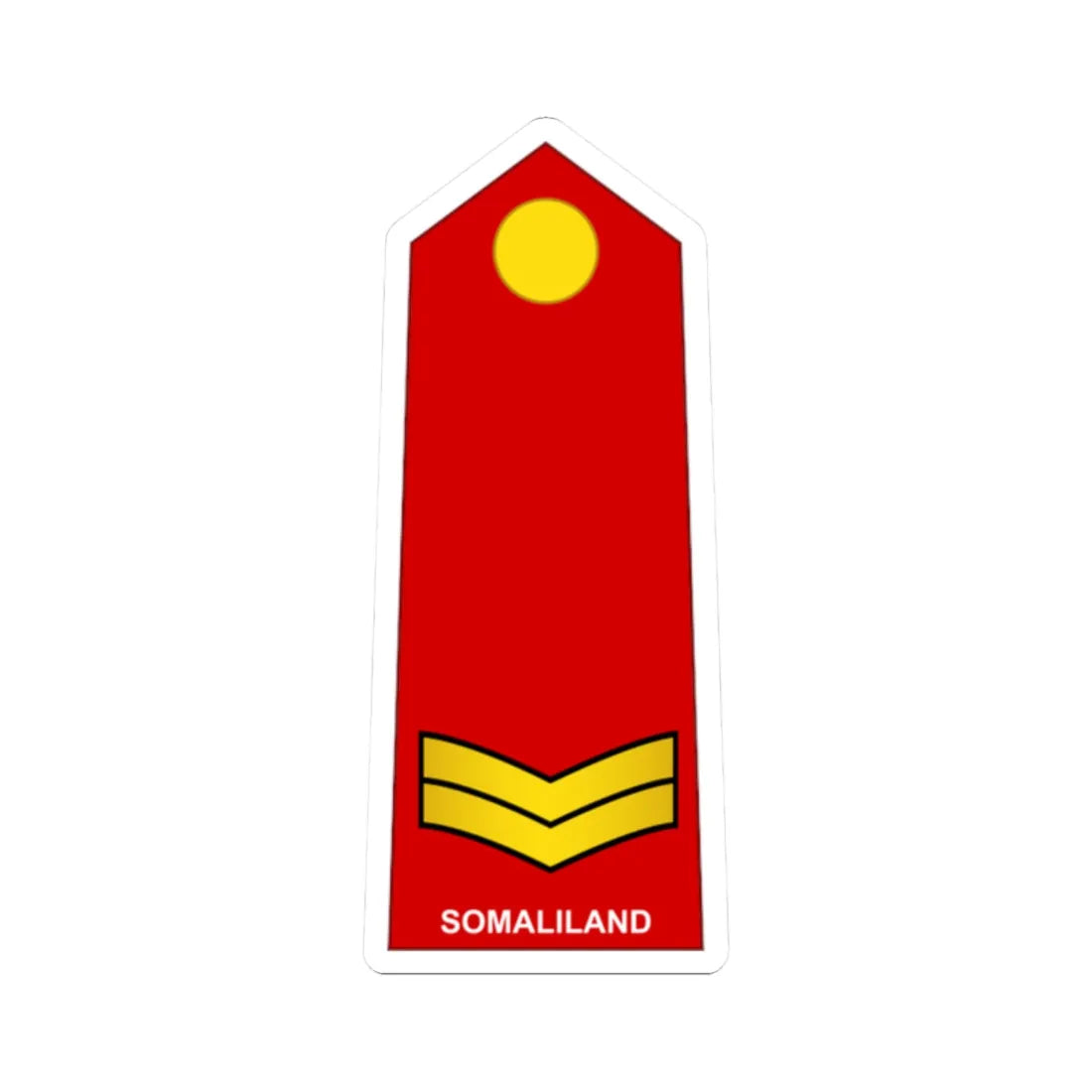 Somaliland Army OR 4 (Mali) (Military Rank) STICKER Vinyl Kiss-Cut Decal 2 Inch White - The Sticker Space