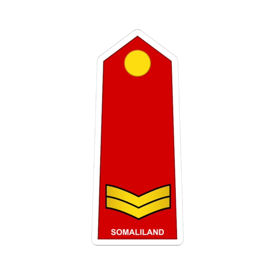 Somaliland Army OR 4 (Mali) (Military Rank) STICKER Vinyl Kiss-Cut Decal 3 Inch White - The Sticker Space