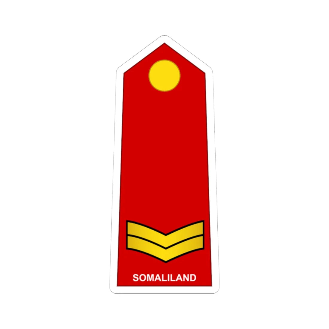Somaliland Army OR 4 (Mali) (Military Rank) STICKER Vinyl Kiss-Cut Decal 4 Inch White - The Sticker Space