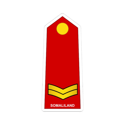 Somaliland Army OR 4 (Mali) (Military Rank) STICKER Vinyl Kiss-Cut Decal 4 Inch White - The Sticker Space
