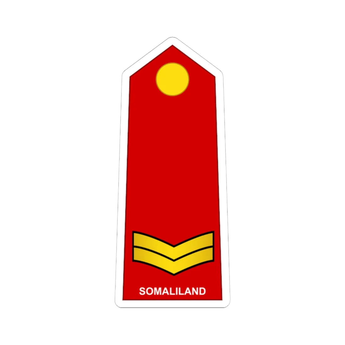 Somaliland Army OR 4 (Mali) (Military Rank) STICKER Vinyl Kiss-Cut Decal 6 Inch White - The Sticker Space