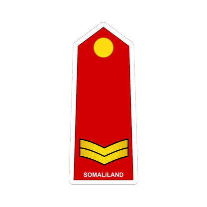 Somaliland Army OR 4 (Mali) (Military Rank) STICKER Vinyl Kiss-Cut Decal 6 Inch White - The Sticker Space
