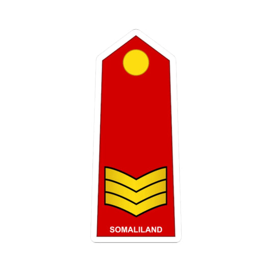 Somaliland Army OR 6 (Mali) (Military Rank) STICKER Vinyl Kiss-Cut Decal 2 Inch White - The Sticker Space