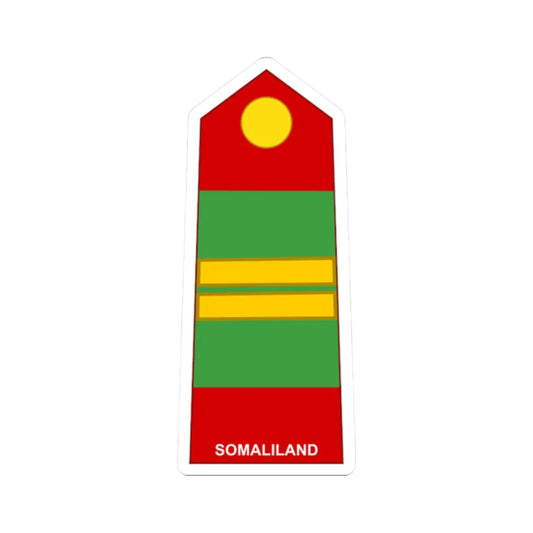 Somaliland Army OR 8 (Mali) (Military Rank) STICKER Vinyl Kiss-Cut Decal 2 Inch White - The Sticker Space