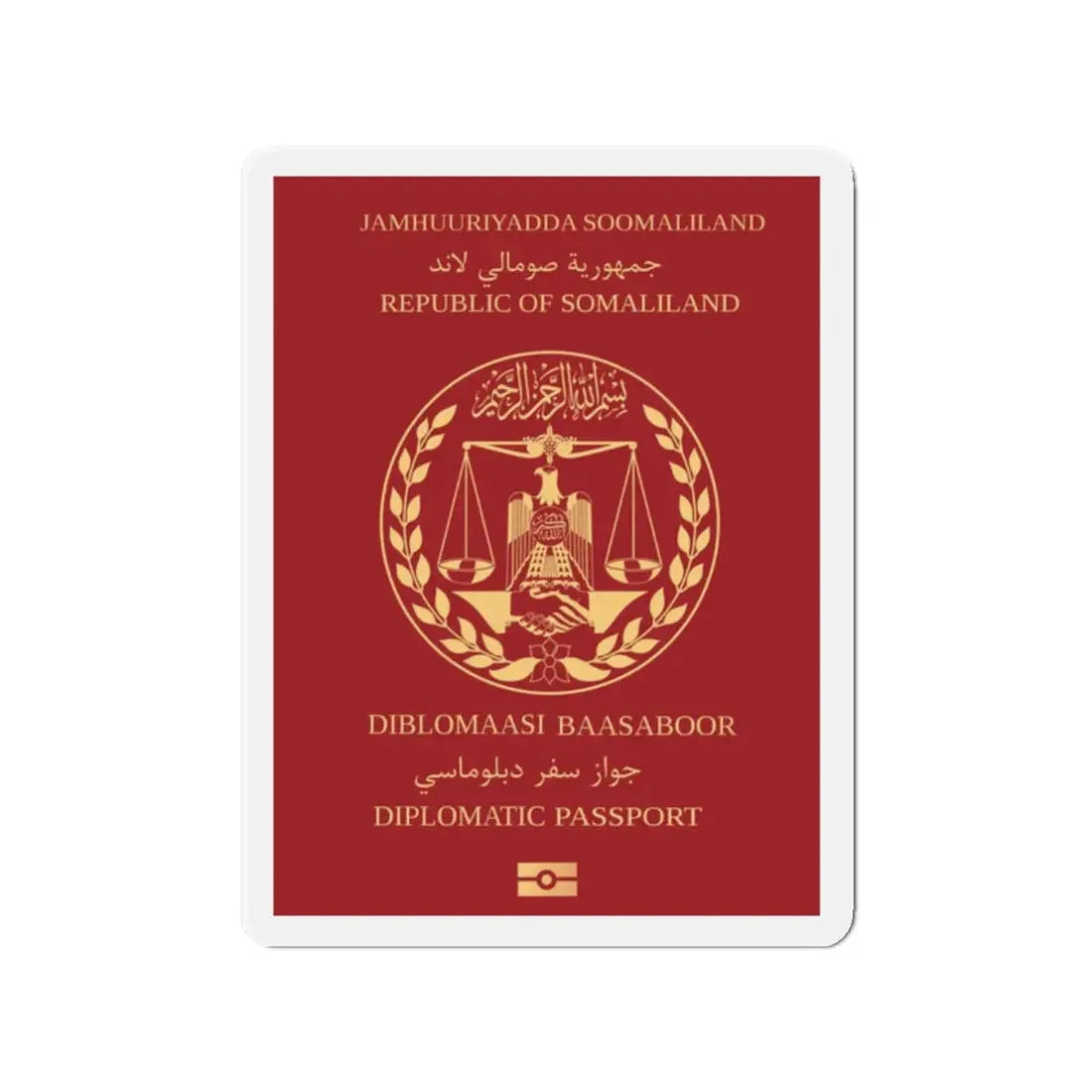 Somaliland Diplomatic Passport - Refrigerator Magnet 2 Inch - The Sticker Space