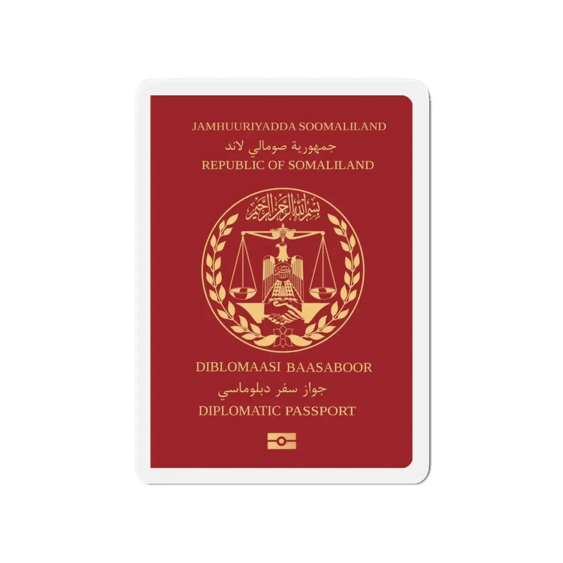 Somaliland Diplomatic Passport - Refrigerator Magnet 4 Inch - The Sticker Space