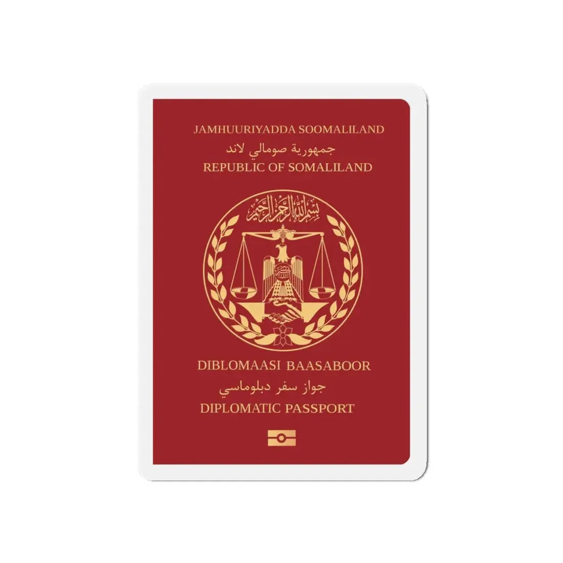 Somaliland Diplomatic Passport - Refrigerator Magnet 5 Inch - The Sticker Space