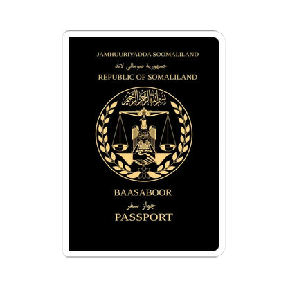 Somaliland Passport (Non Biometric) - STICKER Vinyl Kiss-Cut Decal 3 Inch White - The Sticker Space