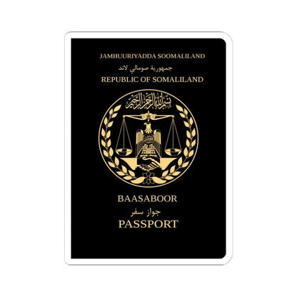 Somaliland Passport (Non Biometric) - STICKER Vinyl Kiss-Cut Decal 4 Inch White - The Sticker Space