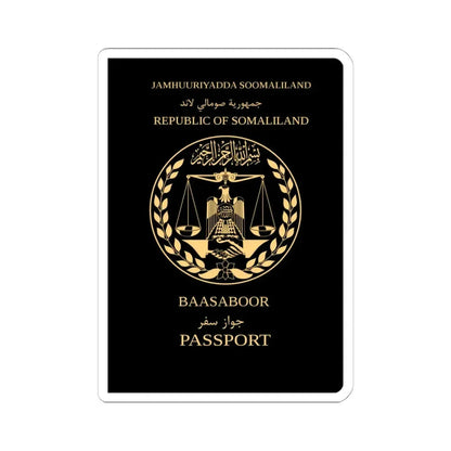 Somaliland Passport (Non Biometric) - STICKER Vinyl Kiss-Cut Decal 6 Inch White - The Sticker Space