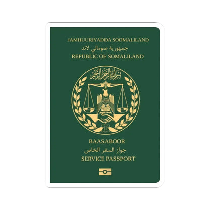 Somaliland Service Passport - STICKER Vinyl Kiss-Cut Decal 2 Inch White - The Sticker Space