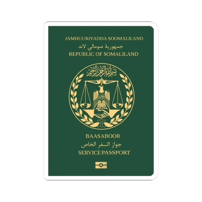 Somaliland Service Passport - STICKER Vinyl Kiss-Cut Decal 3 Inch White - The Sticker Space