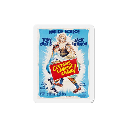 Some Like it Hot 1959 Movie Poster Die-Cut Magnet-4 Inch-The Sticker Space