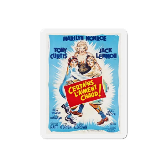 Some Like it Hot 1959 Movie Poster Refrigerator Magnet 2 Inch - The Sticker Space