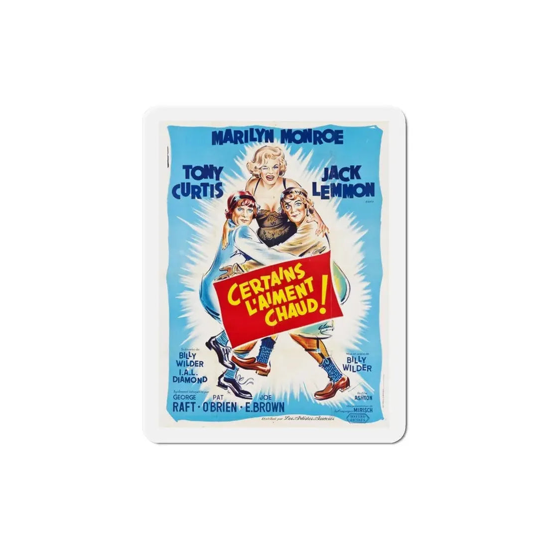 Some Like it Hot 1959 Movie Poster Refrigerator Magnet 4 Inch - The Sticker Space