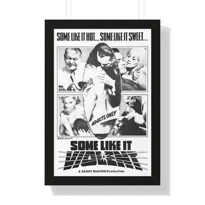 SOME LIKE IT VIOLENT 1968 - Framed Movie Poster 16″ x 24″ Black - The Sticker Space