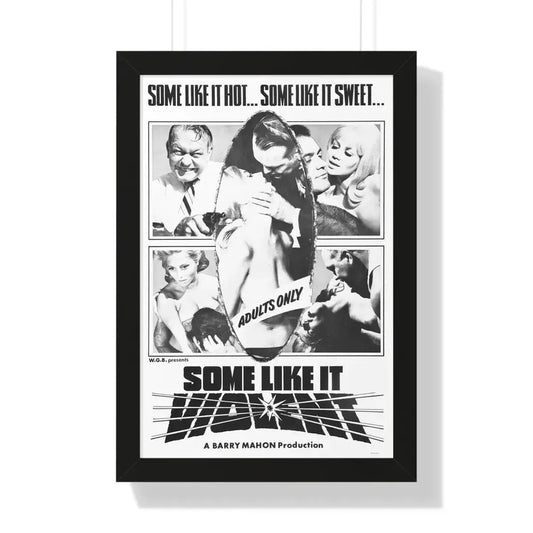 SOME LIKE IT VIOLENT 1968 - Framed Movie Poster 16″ x 24″ Black - The Sticker Space