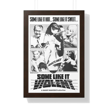 SOME LIKE IT VIOLENT 1968 - Framed Movie Poster 16″ x 24″ Walnut - The Sticker Space