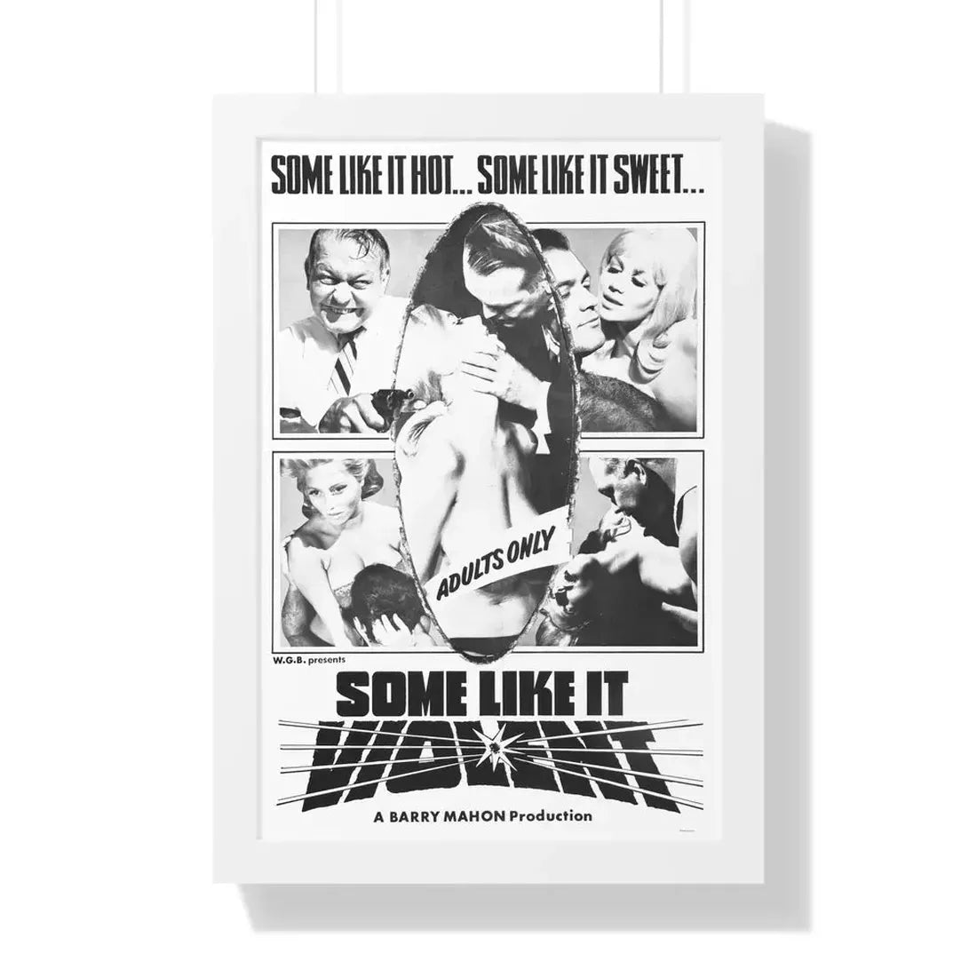 SOME LIKE IT VIOLENT 1968 - Framed Movie Poster 16″ x 24″ White - The Sticker Space