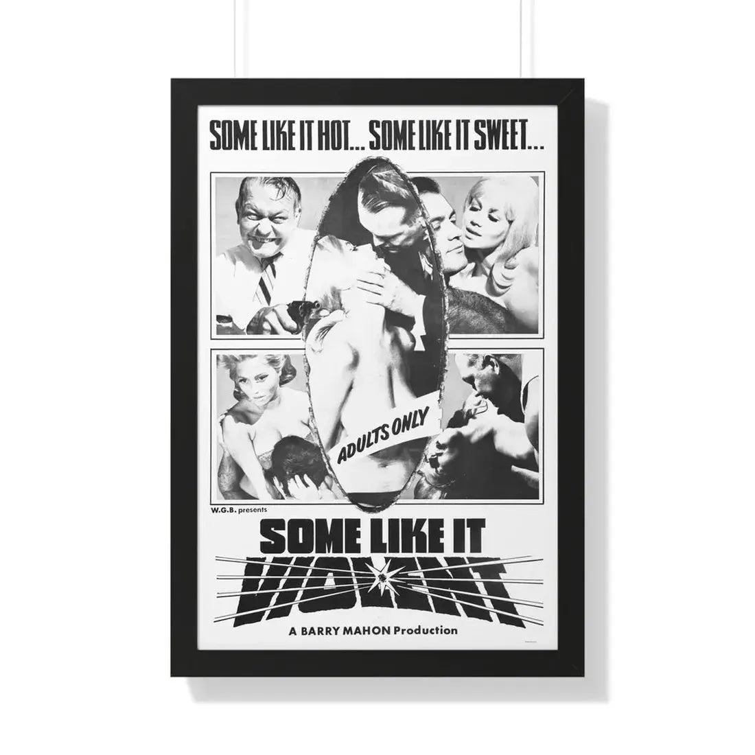 SOME LIKE IT VIOLENT 1968 - Framed Movie Poster 20" x 30" Black - The Sticker Space