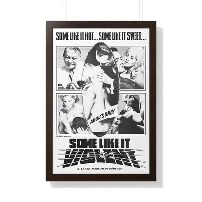 SOME LIKE IT VIOLENT 1968 - Framed Movie Poster 20" x 30" Walnut - The Sticker Space