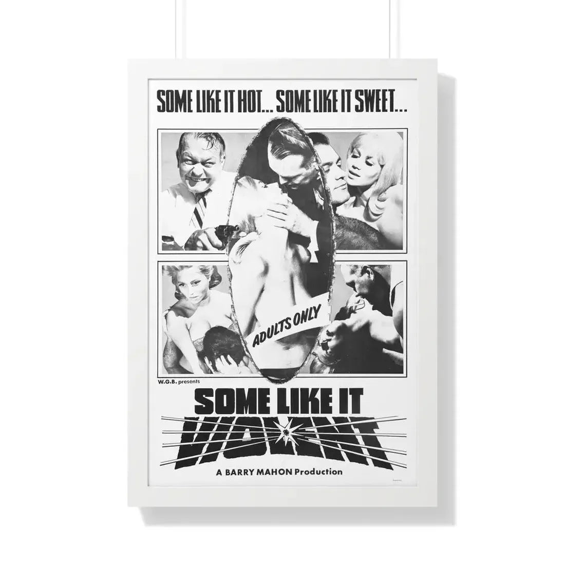 SOME LIKE IT VIOLENT 1968 - Framed Movie Poster 20" x 30" White - The Sticker Space