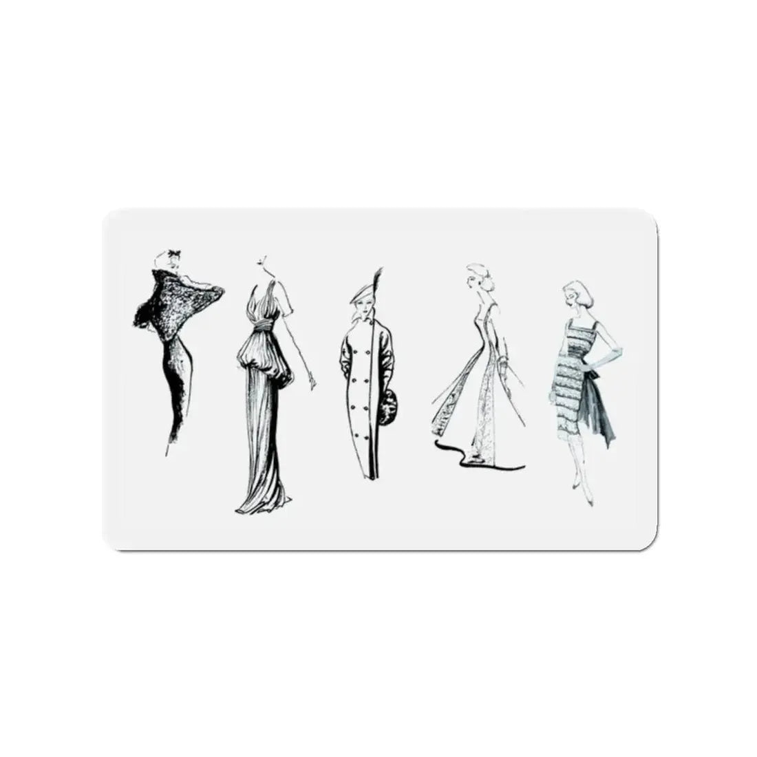 Some Women, 1956 (Magazine Illustration) Refrigerator Magnet 2 Inch Die-Cut - The Sticker Space
