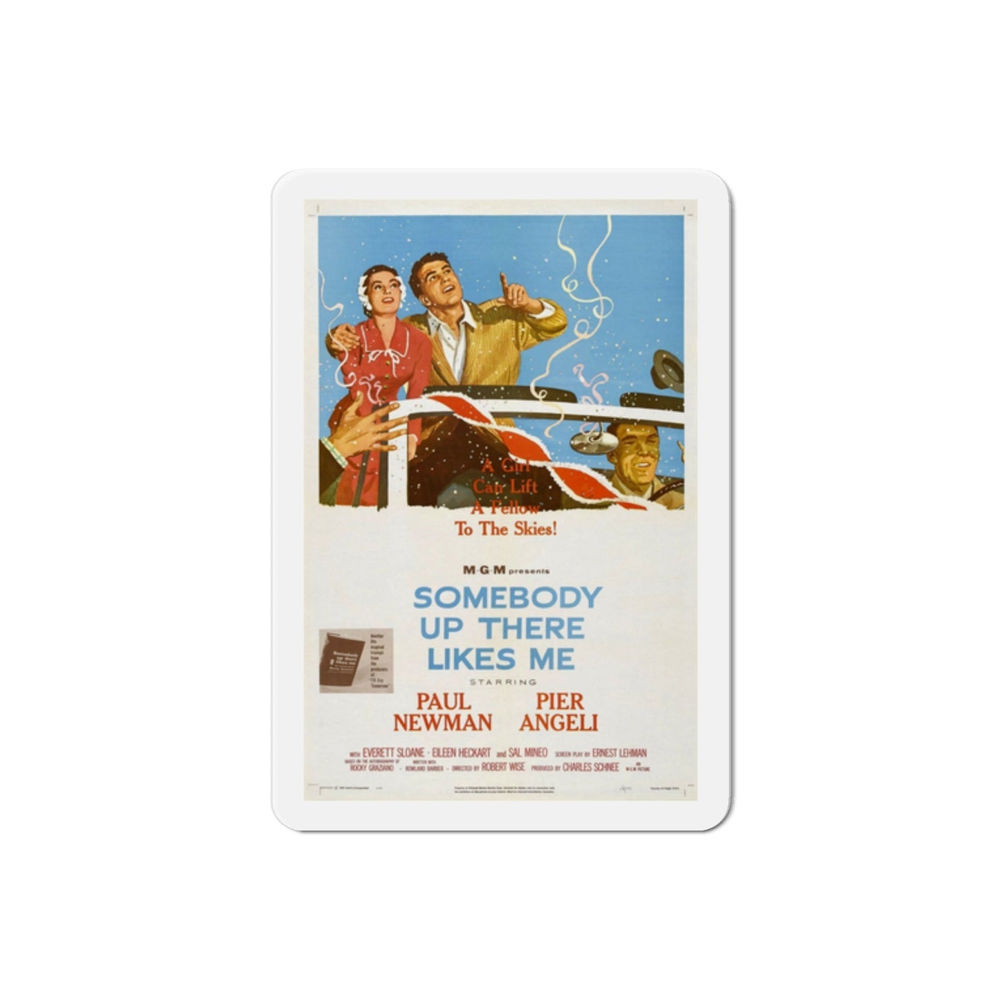 Somebody Up There Likes Me 1956 Movie Poster Die-Cut Magnet-2 Inch-The Sticker Space