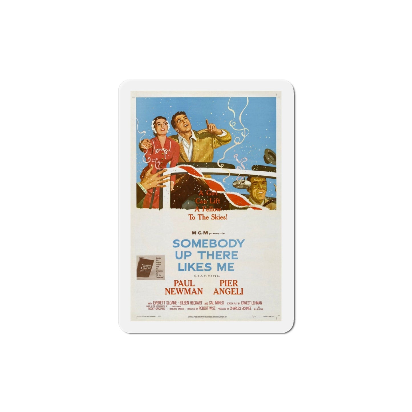 Somebody Up There Likes Me 1956 Movie Poster Die-Cut Magnet-4 Inch-The Sticker Space