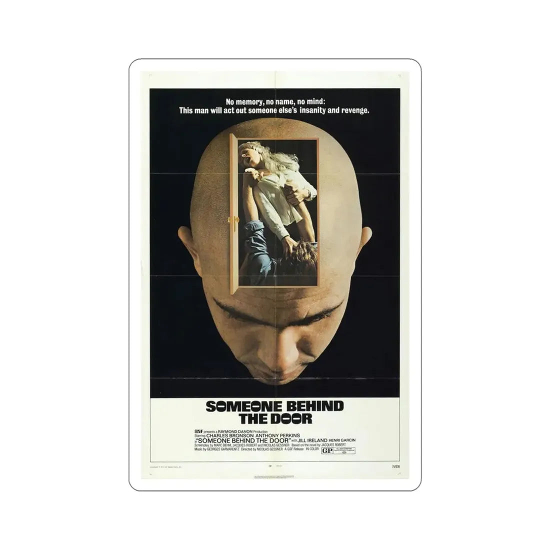 Someone Behind the Door 1971 Movie Poster STICKER Vinyl Die-Cut Decal 6 Inch - The Sticker Space