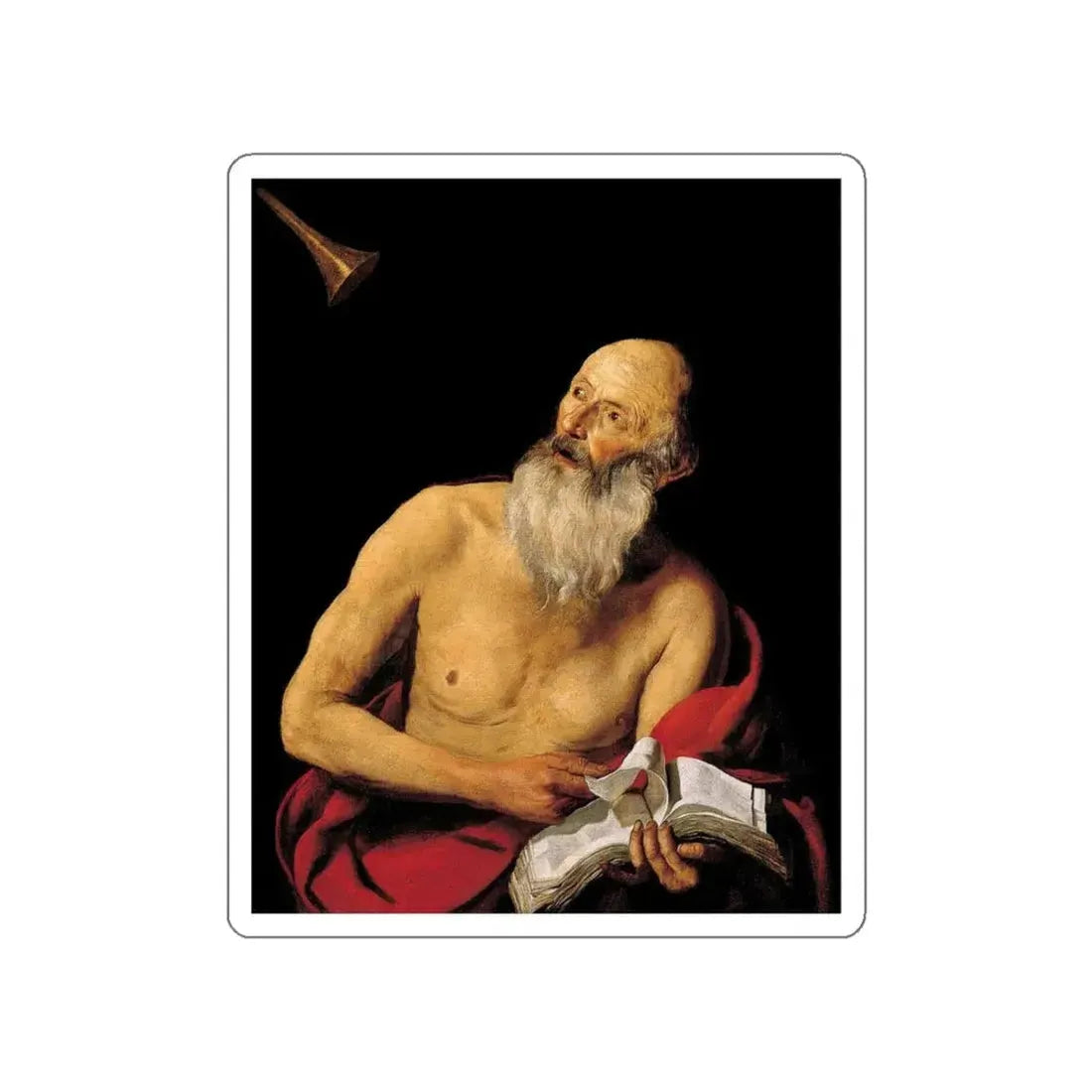 SOMER, Hendrick van - St Jerome (Artwork) STICKER Vinyl Die-Cut Decal - The Sticker Space