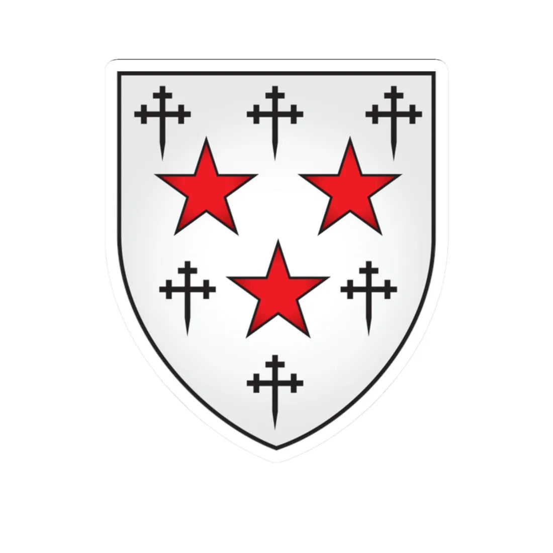 Somerville College Oxford Coat Of Arms (England) (Coat of Arms) STICKER Vinyl Kiss-Cut Decal 2 Inch White - The Sticker Space