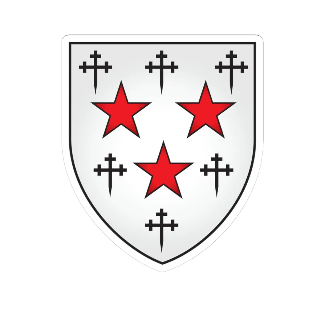 Somerville College Oxford Coat Of Arms (England) (Coat of Arms) STICKER Vinyl Kiss-Cut Decal 3 Inch White - The Sticker Space