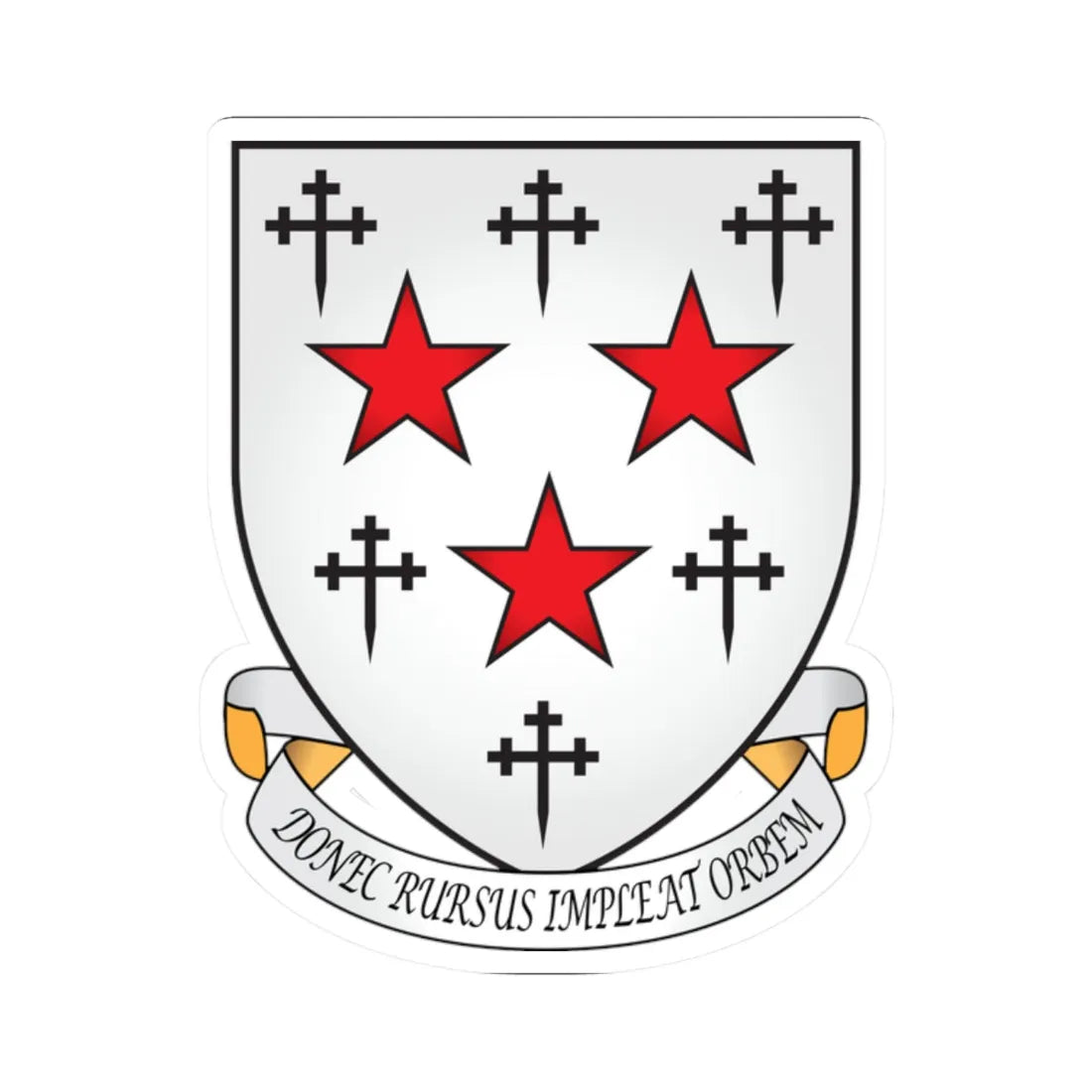 Somerville College Oxford Coat Of Arms Motto (England) (Coat of Arms) STICKER Vinyl Kiss-Cut Decal 2 Inch White - The Sticker Space