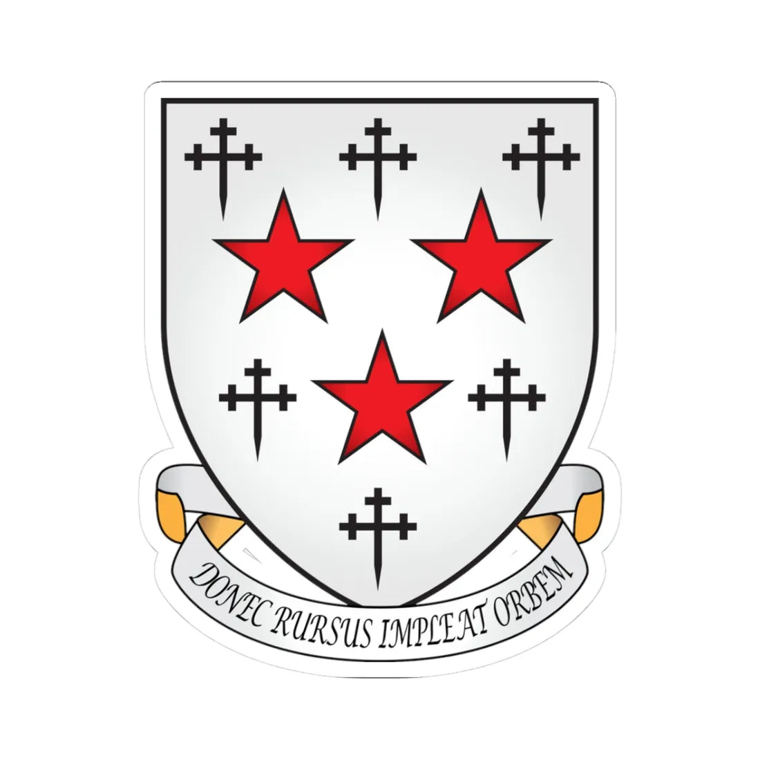 Somerville College Oxford Coat Of Arms Motto (England) (Coat of Arms) STICKER Vinyl Kiss-Cut Decal 3 Inch White - The Sticker Space