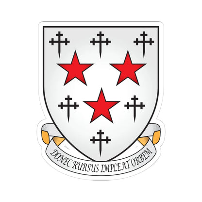 Somerville College Oxford Coat Of Arms Motto (England) (Coat of Arms) STICKER Vinyl Kiss-Cut Decal 4 Inch White - The Sticker Space