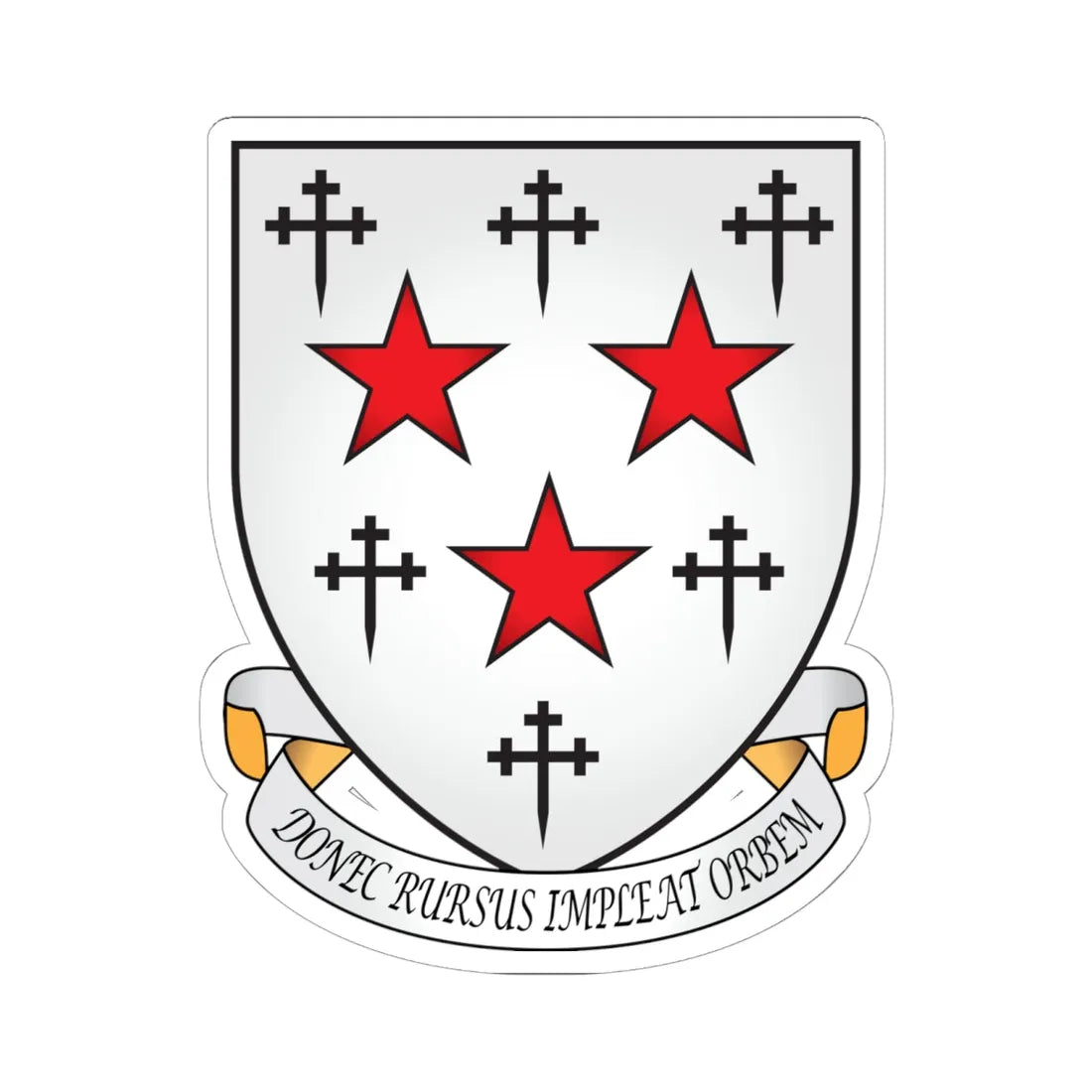 Somerville College Oxford Coat Of Arms Motto (England) (Coat of Arms) STICKER Vinyl Kiss-Cut Decal 6 Inch White - The Sticker Space