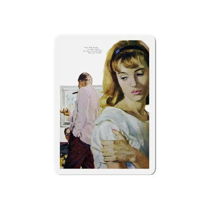 Something to build on, Good Housekeeping, August 1960 (Magazine Illustration) Refrigerator Magnet 6 Inch Die-Cut - The Sticker Space