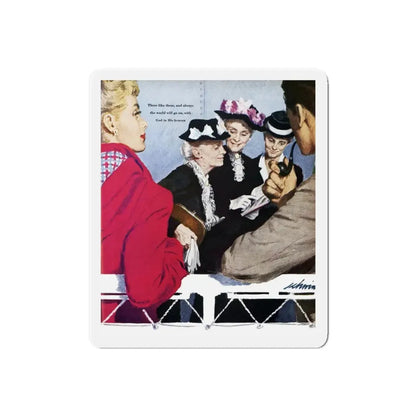 Something To Remember, Good Housekeeping, January 1945 (Magazine Illustration) Refrigerator Magnet 6 Inch Die-Cut - The Sticker Space