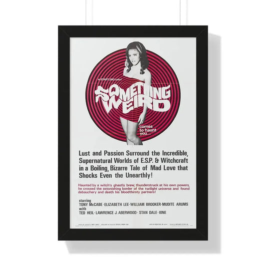 SOMETHING WEIRD 1967 - Framed Movie Poster 16″ x 24″ Black - The Sticker Space